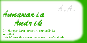 annamaria andrik business card