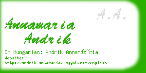 annamaria andrik business card